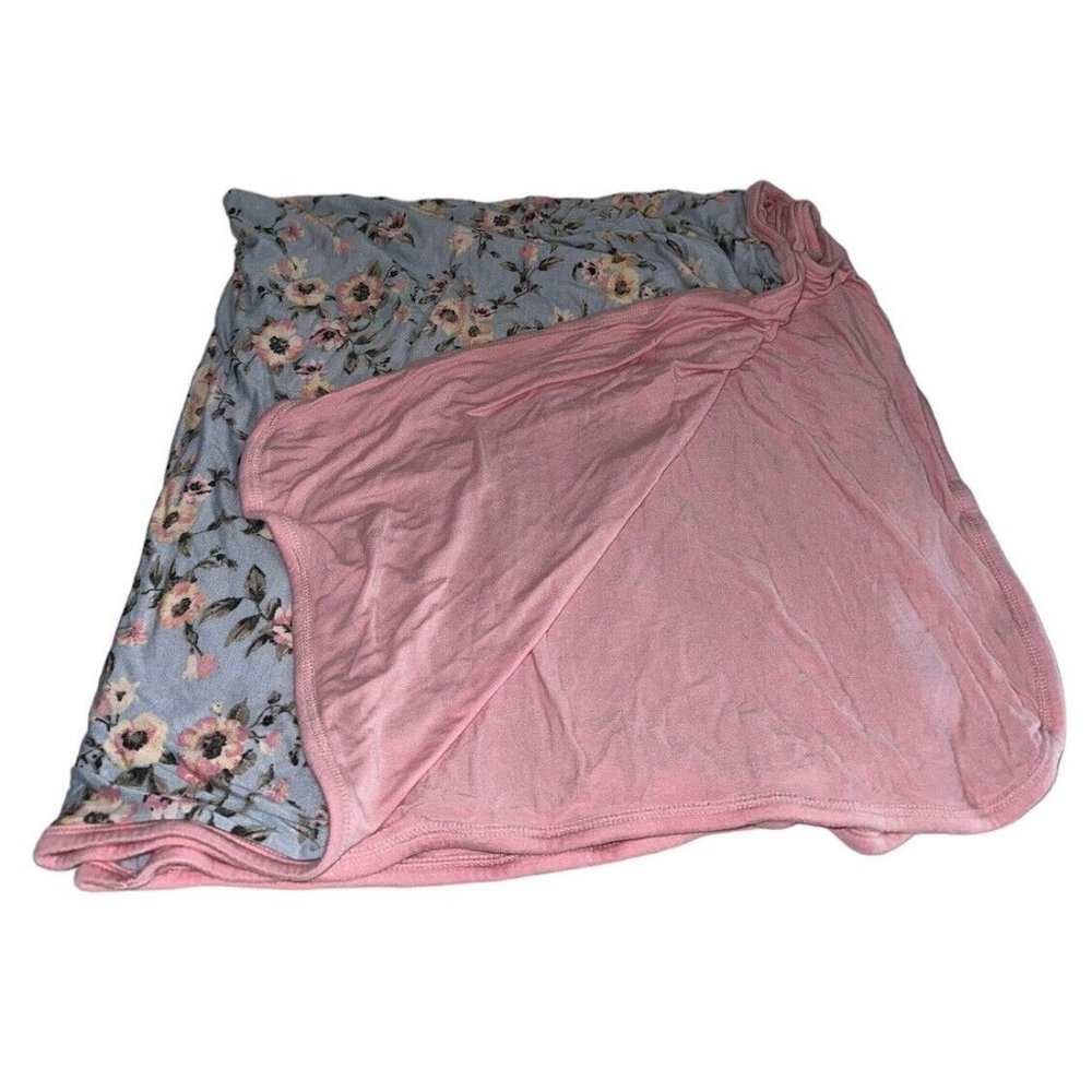 Everly Grey BabyGrey Baby Security Swaddle Blanket Blue Pink Floral Lovey